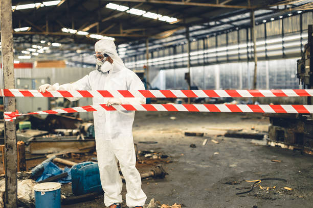 Professional Sewage Cleanup technician working in Butler, GA